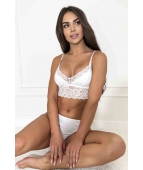Top koronkowy na ramiączkach - 244 biały