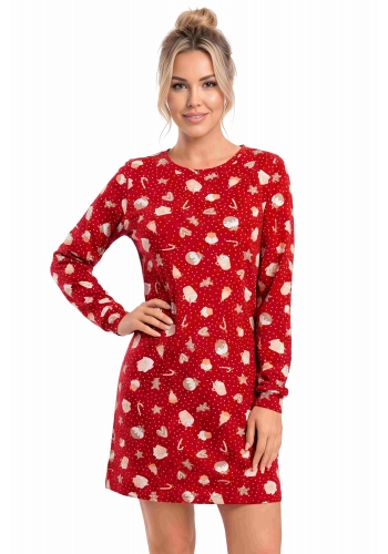Koszula nocna bawełniana świąteczna - Cookie Donna