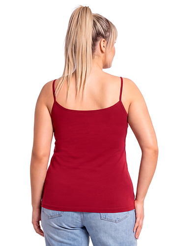 Podkoszulek plus size bawełniany z koronką - 106 melanżowy plus size Donna