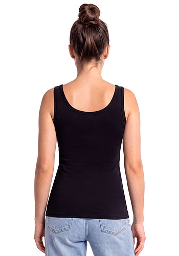 Top bawełniany na szerokich ramiączkach - 102 czarny Donna