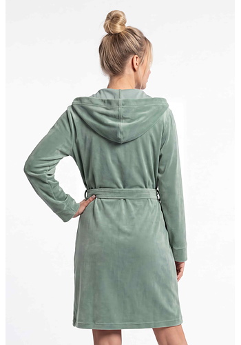 Szlafrok bawełniany damski - Velvet zielony Donna